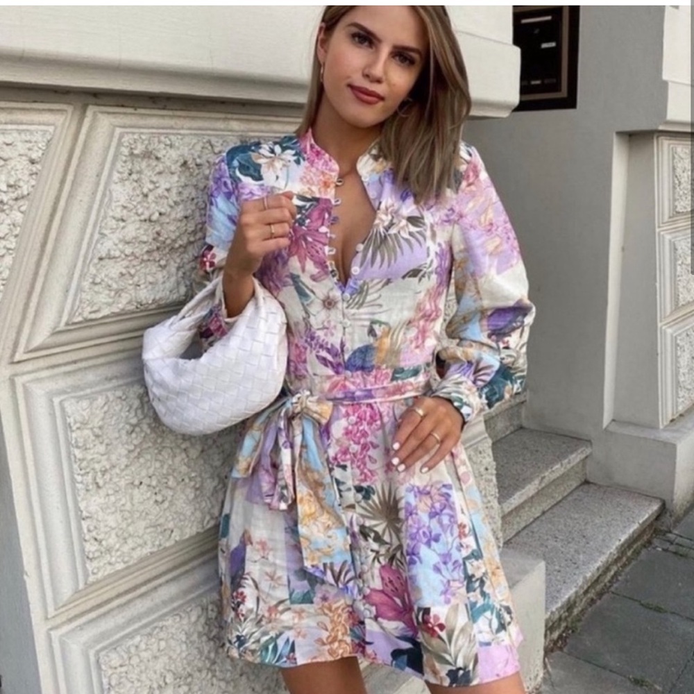 Zara Floral Multicolor Dress! Like new